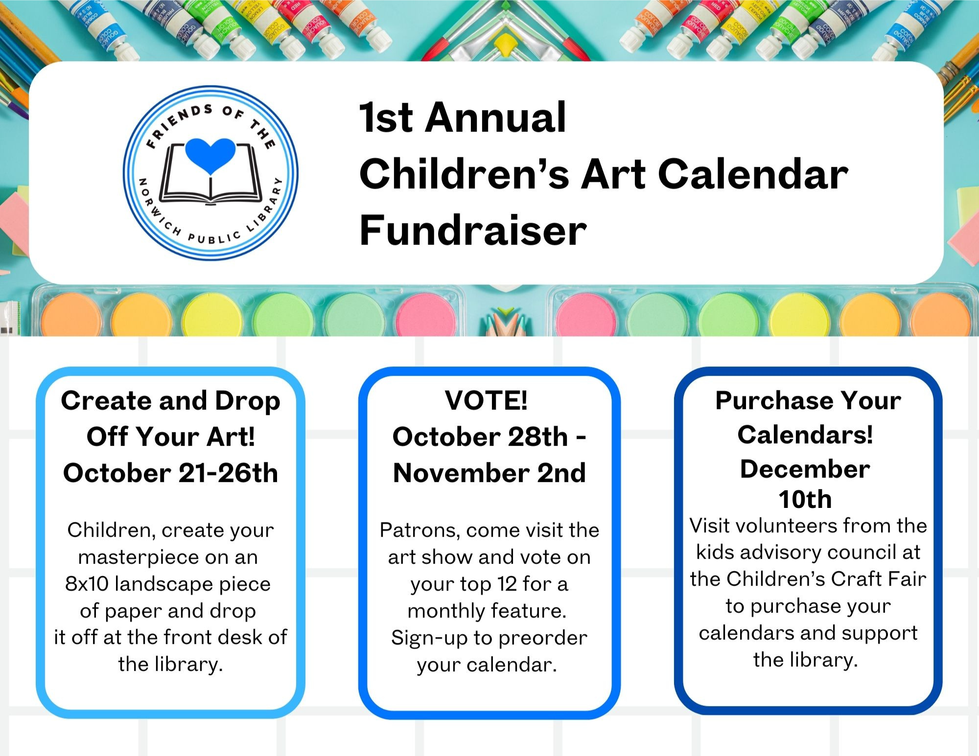 Friends of NPL – Children’s Art Calendar Fundraiser